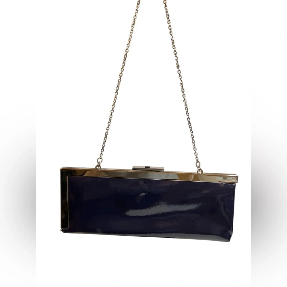 Calvin Klein vintage patent leather clutch with shoulder strap